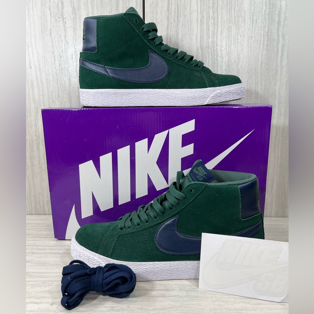Nike Zoom Blazer Mid SB Noble Green & Blue